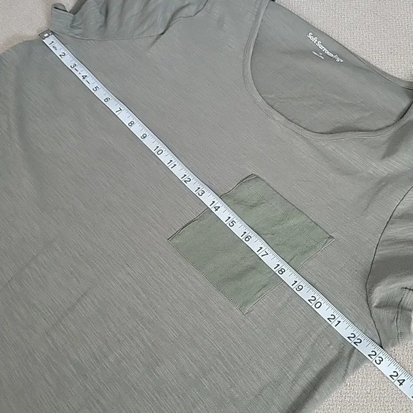 Soft Surrounding Dress Olive Green Linen Blend Midi Stretch Transitional 1X XLP - Picture 11 of 16